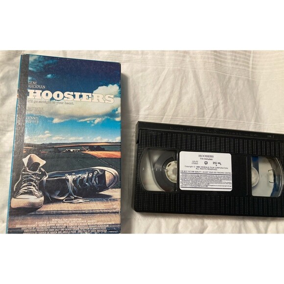 Hoosiers VHS VCR Video Tape Movie Basketball Gene Hackman Drama 1986 Indiana - Picture 1 of 10